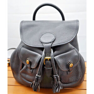 Vintage 2001 Dooney & Bourke Canyon Backpack Handbag All Weather Leather Black
